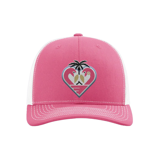 Flamingos Embroidered Trucker Hat